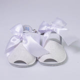 Sandali Da Culla Con Glitter e Fiocco Neonata INDICE 318 - INDICE - LuxuryKids