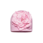 Cappello In Filo Di Cotone Con Fiore In Taffetta' Neonata BARBARAS NB16 - BARBARAS - LuxuryKids