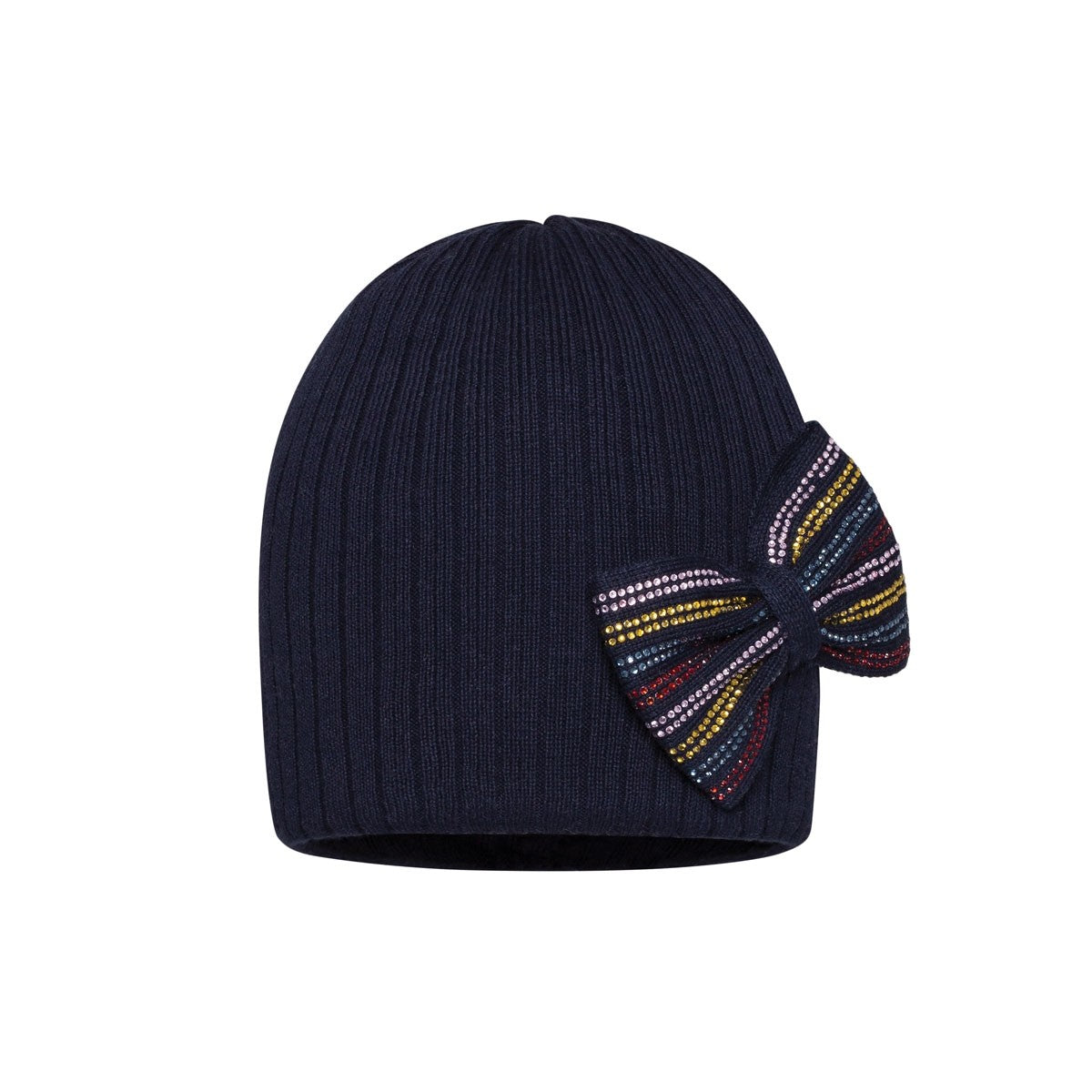 Cappello In Filo Di Cotone A Coste Con Fiocco Bambina BARBARAS BB83 - BARBARAS - LuxuryKids