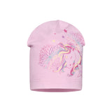 Cappello In Cotone Con Stampa Camaleontica Con Unicorno Bambina BARBARAS TB130 - BARBARAS - LuxuryKids