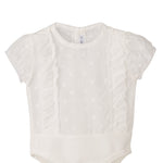 Camica A Body Mezza Manica In Cotone Con Rouches Neonata CALAMARO 19076 - CALAMARO - LuxuryKids