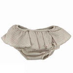 Culotte In Garza Di Cotone Con Volant Neonata CALAMARO 16031C - CALAMARO - LuxuryKids