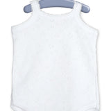 Body Bretelline In Cotone Ricamo Cuori Neonata CALAMARO 01688