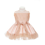 Abito Elegante In Raso e Tulle Rosa Antico Bambina CARMY 3023 - CARMY - LuxuryKids