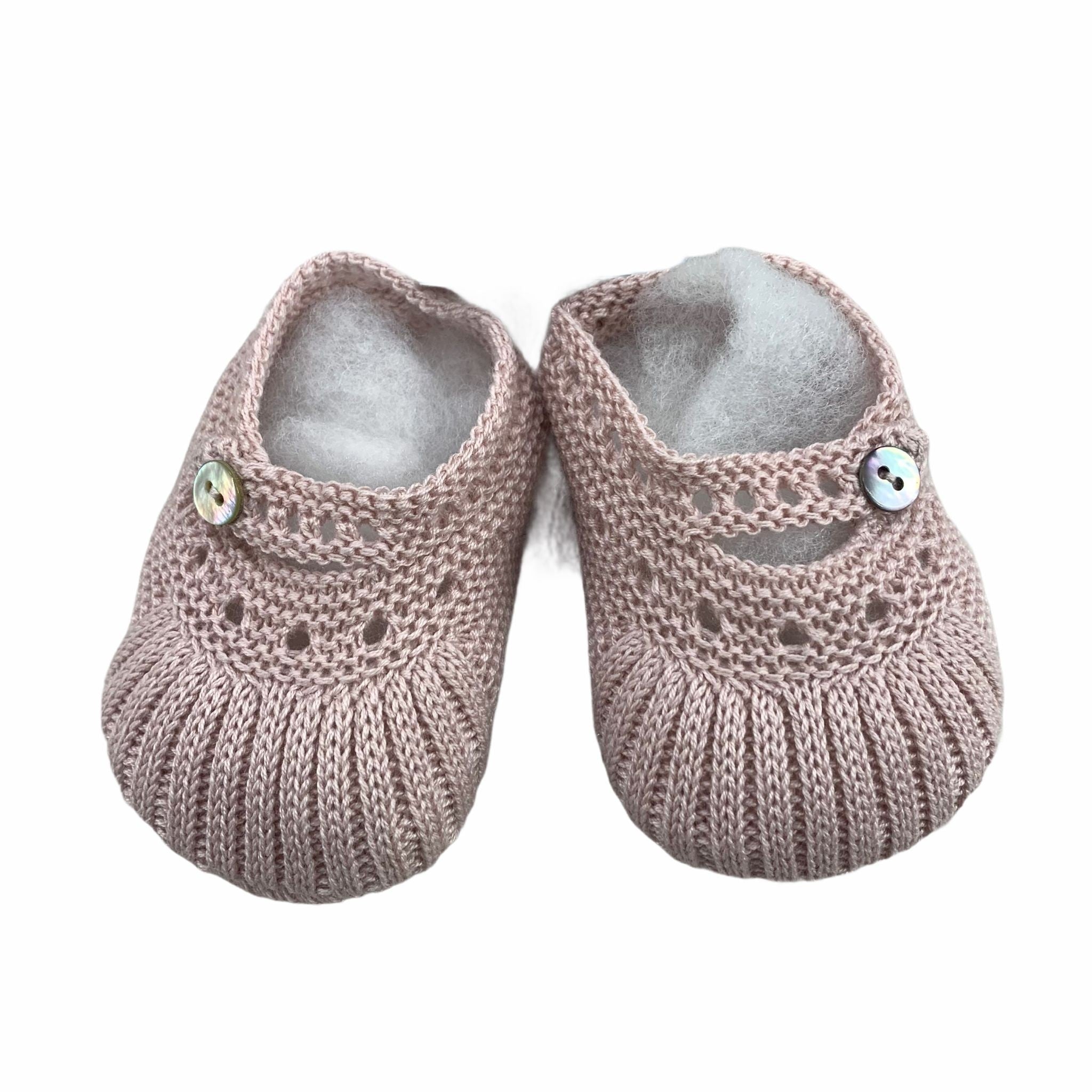 Scarpe Da Culla In Filo Di Cotone Traforate Neonata GRANLEI 557 - GRANLEI - LuxuryKids