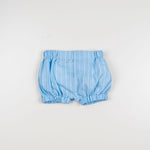 Culotte In Cotone Celeste A Righe Bianche Neonato LA SARTORIA DEI PICCOLI LMU908 - LA SARTORIA DEI PICCOLI - LuxuryKids