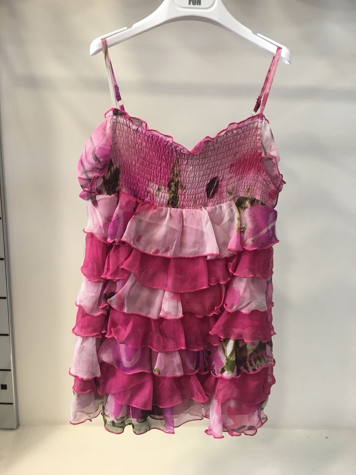 Abito con Balze Fucsia Bambina Fun&Fun FUNBDR1434 - FUN&FUN - LuxuryKids