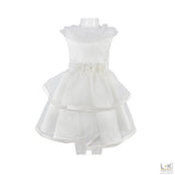 Abito Elegante Cerimonia Bianco Bambina Le Chicche ABR22 - LE CHICCHE - LuxuryKids