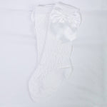 Calzini Cotone Traforati Con Fiocco in Raso Neonata - LuxuryKids - LuxuryKids