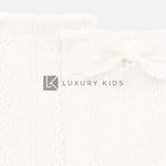 Calzini Lunghi Traforati In Cotone Elasticizzato Con Fiocco Neonata Mayoral 9249 - MAYORAL - LuxuryKids