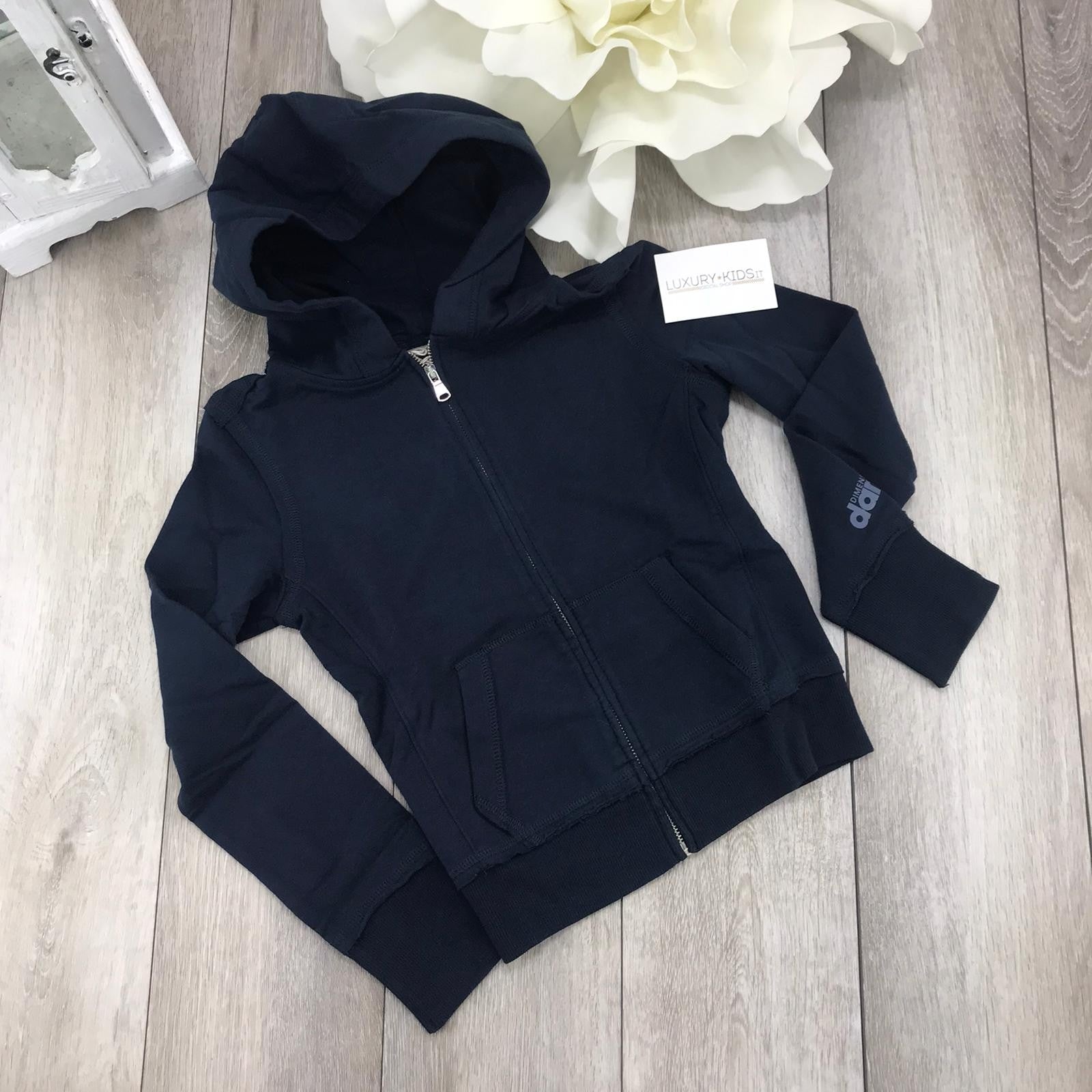 Felpa In Cotone In Tinta Unita Blu Bambina DIMENSIONE DANZA 1AFE83 - DIMENSIONE DANZA - LuxuryKids