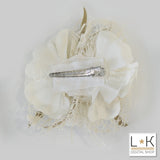 Fermaglio per capelli Elegante Con Fiore e pizzo MimilÃƒÂ¹ 284T - MIMILU' - LuxuryKids