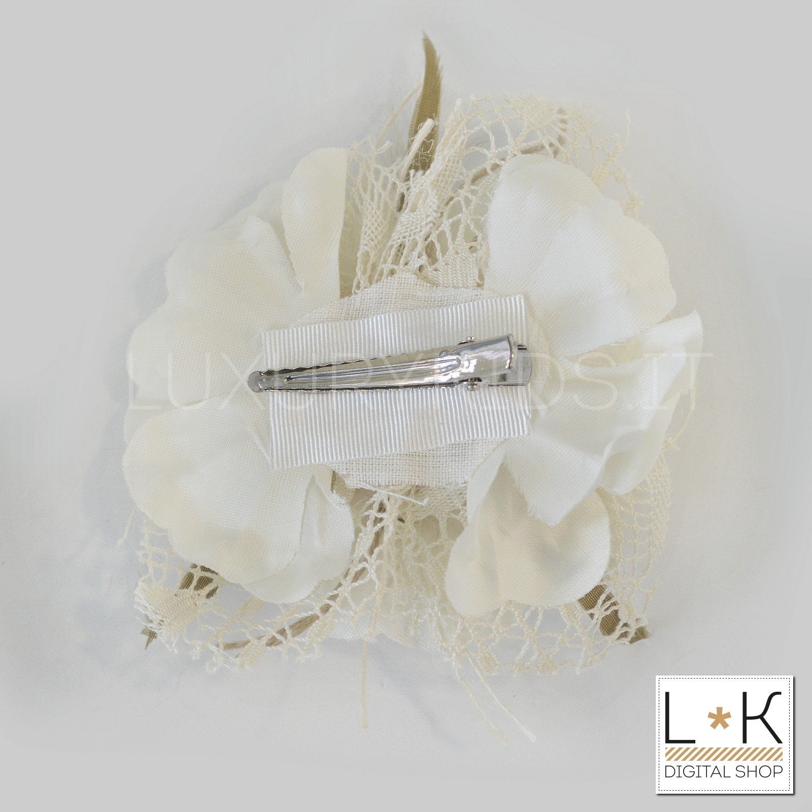 Fermaglio per capelli Elegante Con Fiore e pizzo MimilÃƒÂ¹ 284T - MIMILU' - LuxuryKids