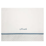Lenzuolino Per Carrozzina In Cotone Panna Neonato Tema Tartarughina NINNAOH I21LE208 - NINNAOH - LuxuryKids