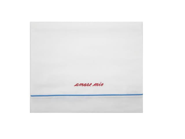 Lenzuolino Per Carrozzina In Cotone Neonato-a Tema Amore Mio NINNAOH I21LE209 - NINNAOH - LuxuryKids