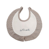 Bavetta In Ciniglia E Caldo Cotone Panna Beige Neonato Tema Family NINNAOH I21272 - NINNAOH - LuxuryKids