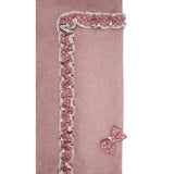 Coperta Modello Scialle In Caldo Cotone E Lana Rosa Antico Neonata Tema Coniglietta NINNAOH I21COP19 - NINNAOH - LuxuryKids