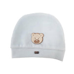 Cappello In Ciniglia Azzurra Neonato Tema Dolce Orsetto NINNAOH I21248 - NINNAOH - LuxuryKids