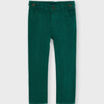 Pantalone Lungo In Twill Di Cotone Verde Bambino MAYORAL 4564 - MAYORAL - LuxuryKids