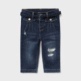 Jeans Lungo Con Cintura Blu Scuro Neonata MAYORAL 2542 - MAYORAL - LuxuryKids