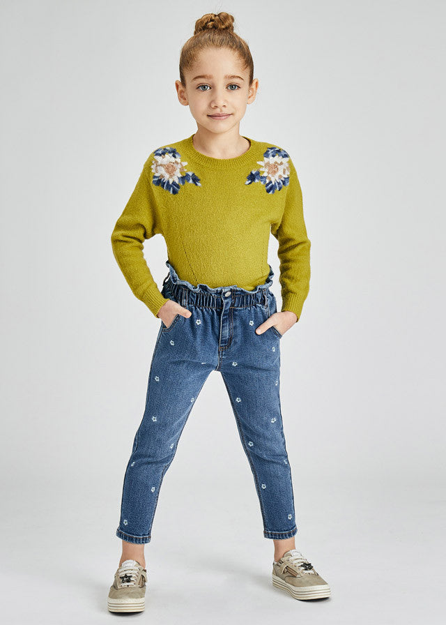 Jeans Lungo Slouchy Blu Bambina MAYORAL 4577 - MAYORAL - LuxuryKids