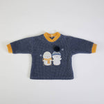 Tutina Spezzata in Ciniglia  Blu Neonato Fs baby 15048 - FS BABY - LuxuryKids