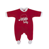 Tutina Intera In Ciniglia con Piedini Rossa Neonato Fs baby 15087 - FS BABY - LuxuryKids