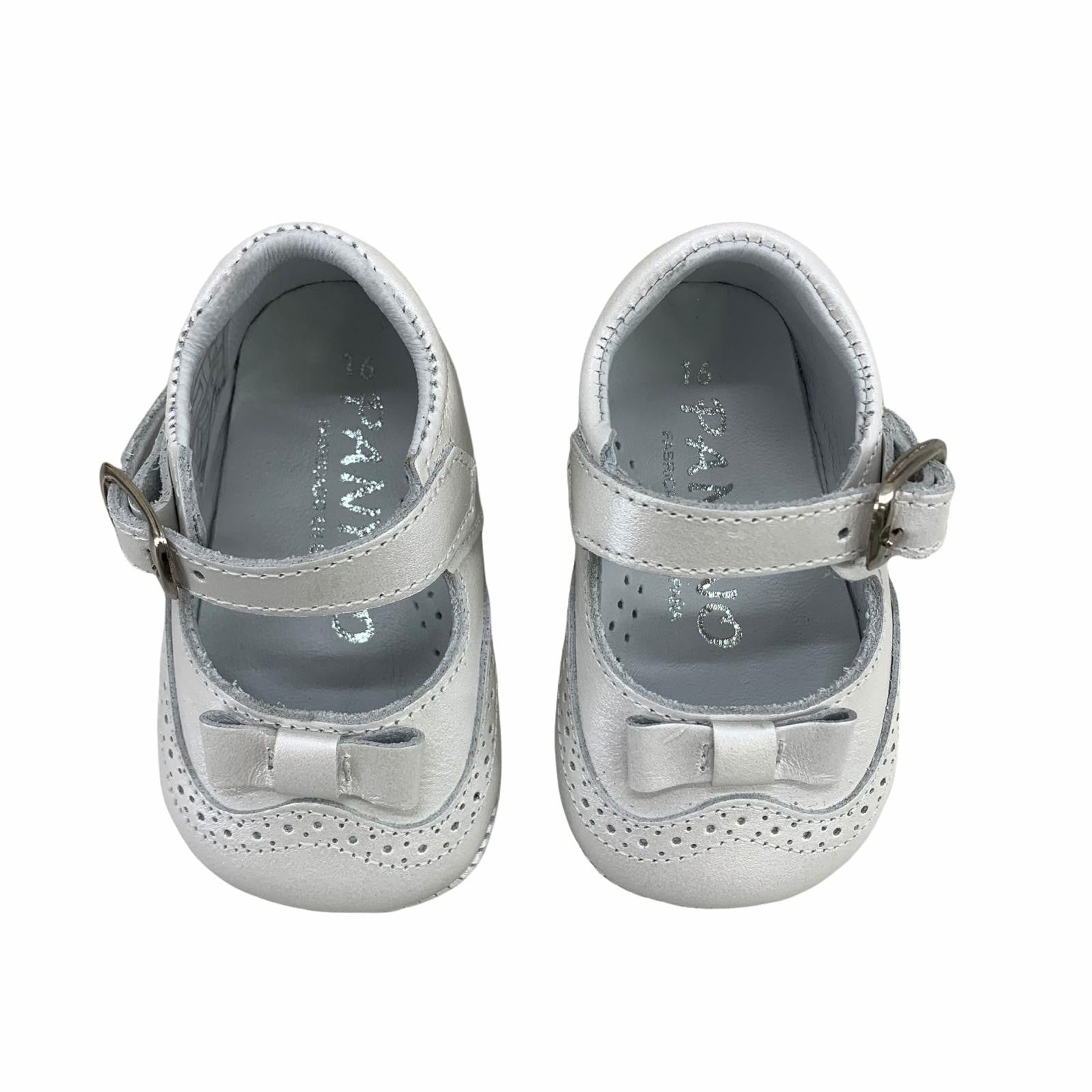 Scarpe Da Culla Ballerina Con Fiocco Perlate Neonata PANYNO A2901 - PANYNO - LuxuryKids