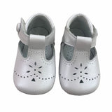 Scarpe Da Culla Con Occhielli in Pelle Bianco Unisex Panyno A2218 - PANYNO - LuxuryKids