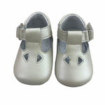 Scarpe Da Culla In Pelle Satinata Con Occhielli Neonato PANYNO A2414S - PANYNO - LuxuryKids