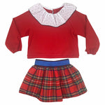 Completo con Gonna Scozzese Caldo Cotone Bambina Del Sur 2270 - DEL SUR - LuxuryKids