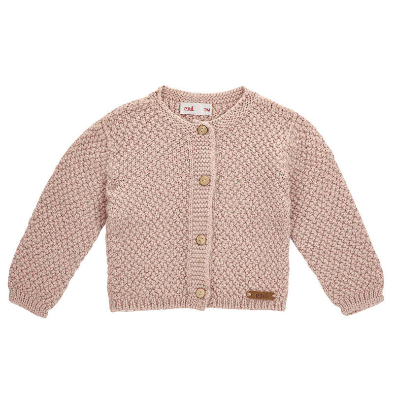 Cardigan In tricot Con Mini Motivo in Rilievo Neonato-a Condor 55201 - Condor - LuxuryKids