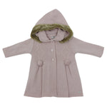 Cappotto in Misto Lana Con Ecopelliccia Rosa Neonata Dr.Kid DK125 - DR.KID - LuxuryKids