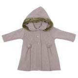Cappotto in Misto Lana Con Ecopelliccia Rosa Neonata Dr.Kid DK125 - DR.KID - LuxuryKids