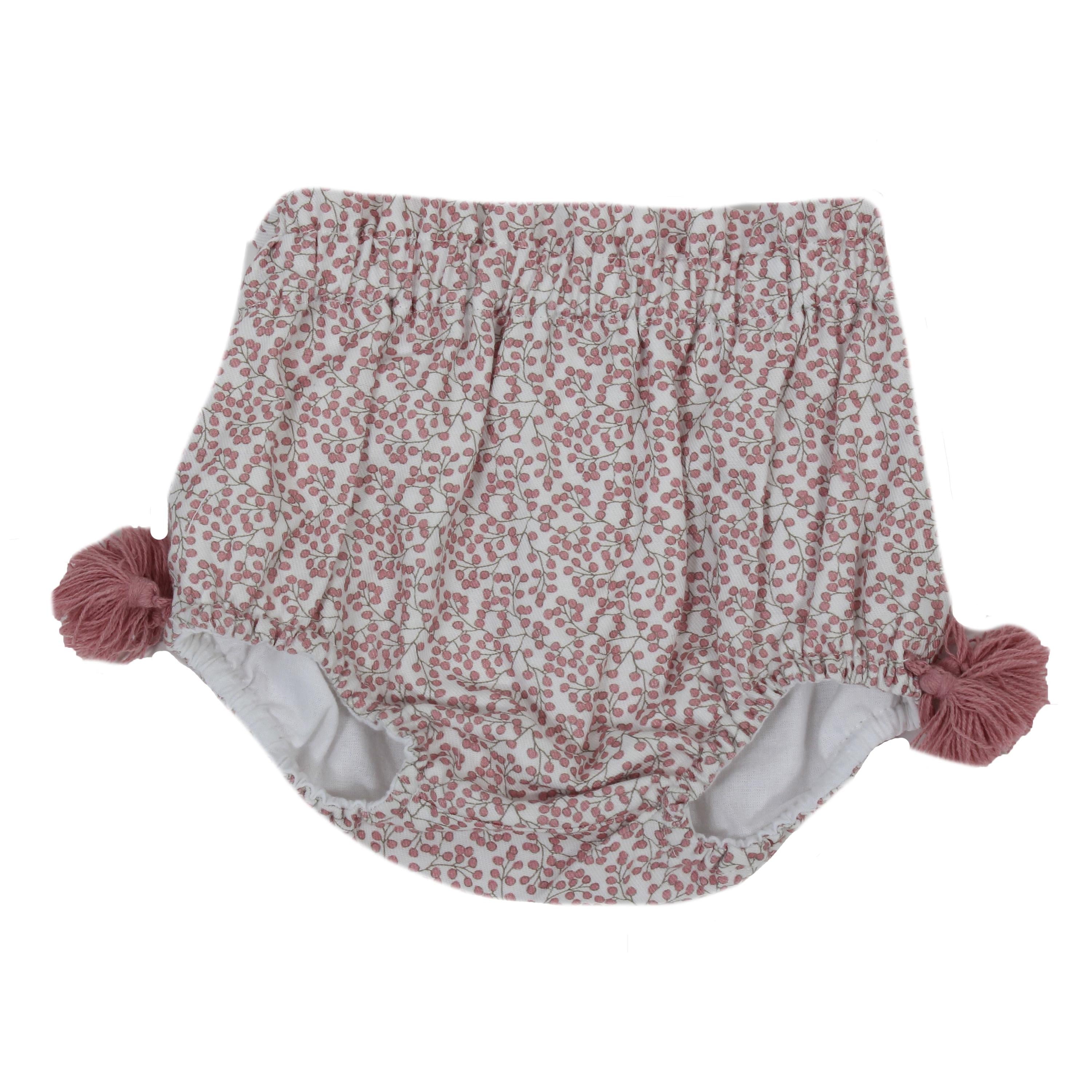 Culotte Floreale con Nappine Caldo Cotone Neonata Dr.Kid DK198 - DR.KID - LuxuryKids