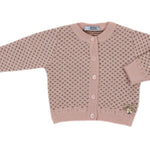 Cardigan In Misto Lana Maniche Lunghe Rosa Bambina Dr.Kid DK344 - DR.KID - LuxuryKids