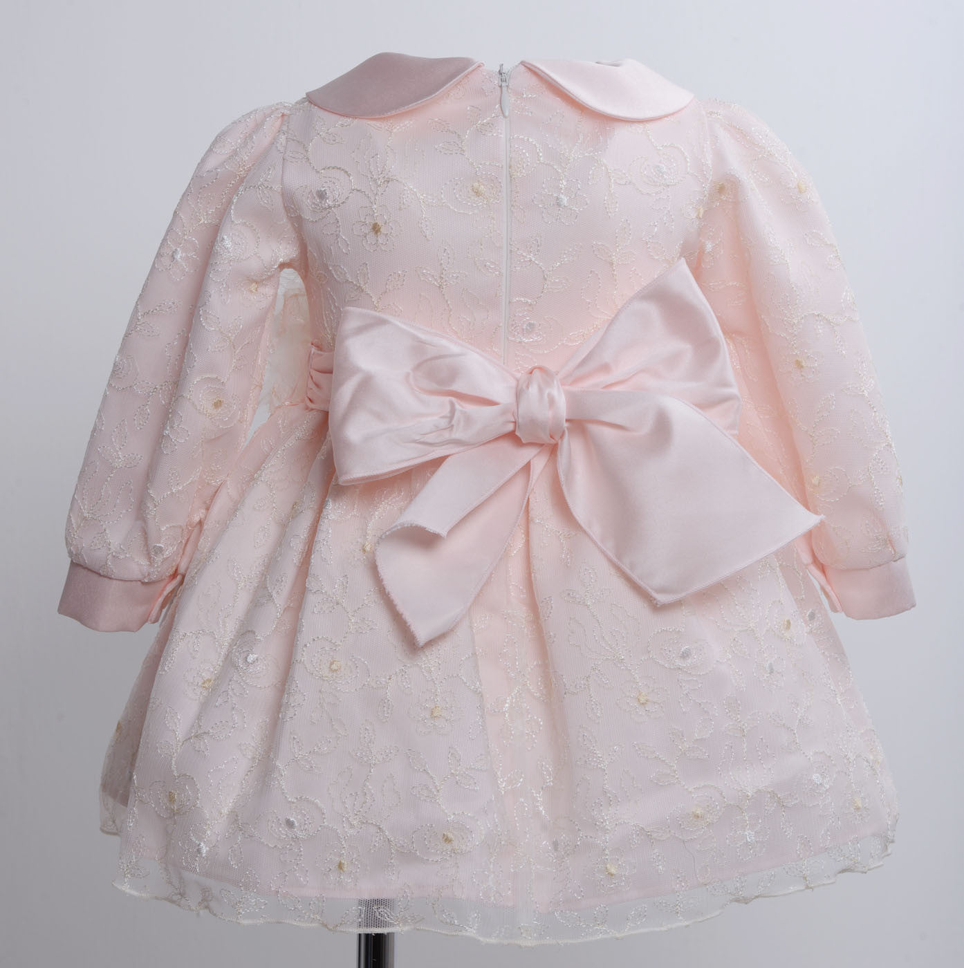 Abito Elegante Cerimonia Maniche Lunghe Neonata Bufi B1152A1 - BUFI - LuxuryKids