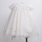 Vestina Elegante Cerimonia Manica Corta Neonata Bufi B1157A - BUFI - LuxuryKids