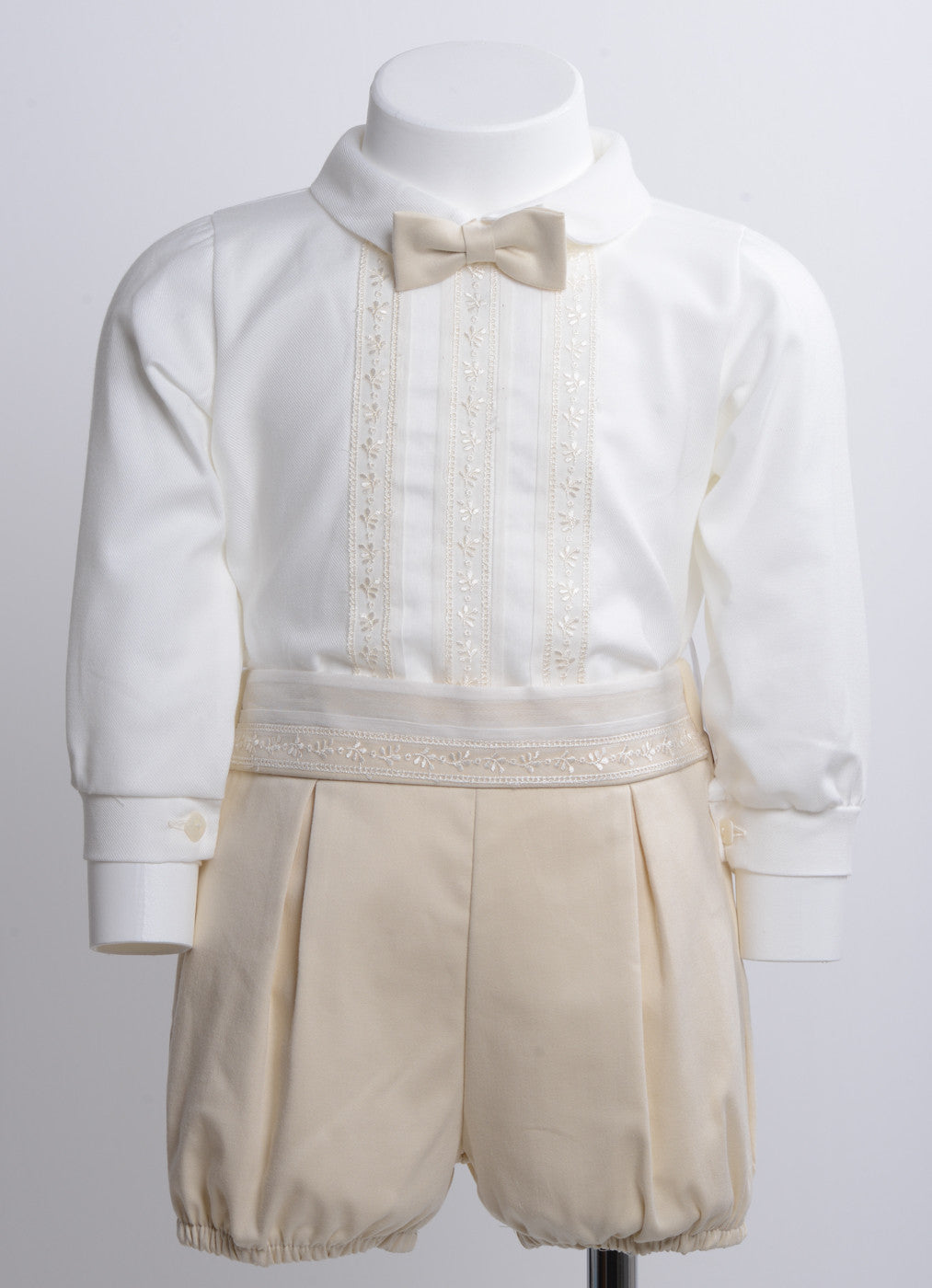 Pagliacceto Due Pezzi Bermuda E Camicia Caldo Cotone Neonato Ponto por Ponto 5738 - PONTO POR PONTO - LuxuryKids
