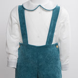 Completo con Salopette e Camicia Caldo Cotone Neonato Mimosa MENTA1 - MIMOSA - LuxuryKids