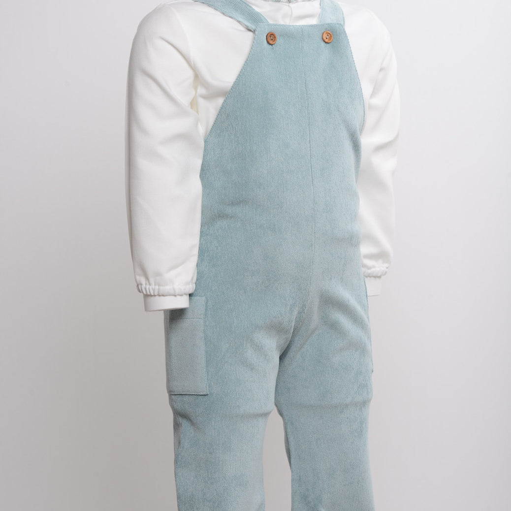 Salopette con Camicia Velluto Neonato Granlei 2228 - GRANLEI - LuxuryKids