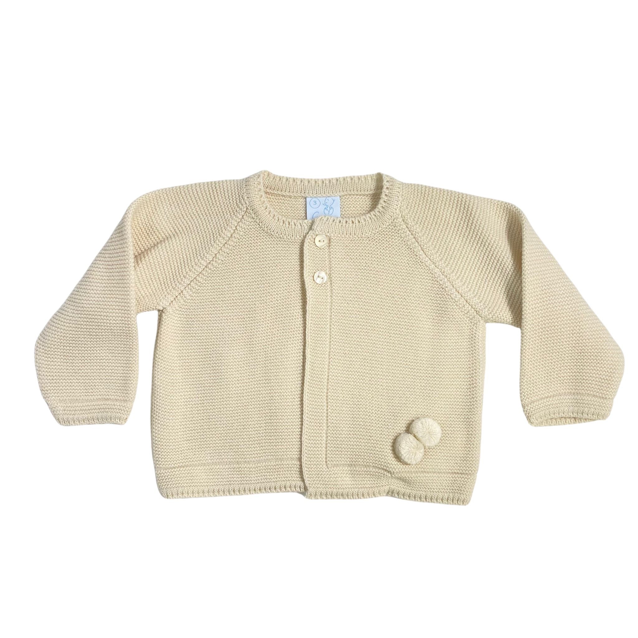 Cardigan In Misto Lana a Maniche Lunghe Neonata Granlei 2507CA - GRANLEI - LuxuryKids