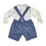Completo Salopette E Camicia Caldo Cotone Neonato Teto e Tatta CB1470 - TETO E TATTA - LuxuryKids