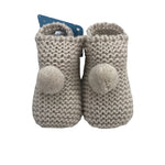 Calzini Scarpetta In Caldo Cotone Con Pon Pon In Lana Neonato-a SARDON  VE332 - SARDON - LuxuryKids