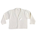 Cardigan In Misto Lana con Scollo a V e Bottoni Neonato Ponto por Ponto 3758CA - PONTO POR PONTO - LuxuryKids