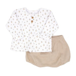 Completo Pratico 2 pezzi in Caldo Cotone Neonato Beige Rapife 5514 - RAPIFE - LuxuryKids