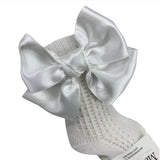 Calze Lunghe In Caldo Cotone Con Fiocco In Raso Bambina MEIA PATA 1104 - MEIA PATA - LuxuryKids