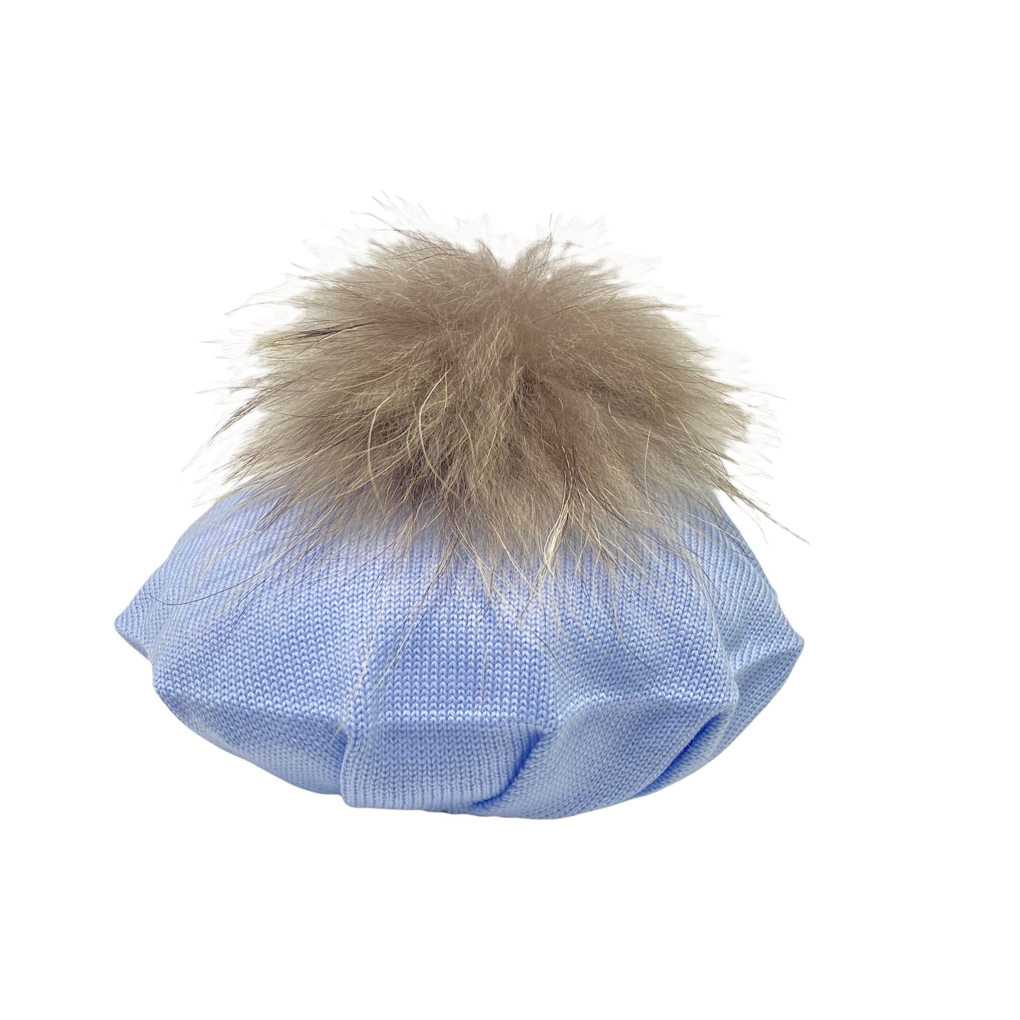 Cappello in Lana Modello Basco con Ponpon in Murmasky Neonato-a Creazioni Luana 7405 - CREAZIONI LUANA - LuxuryKids