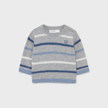 Maglioncino Grigio In Caldo Cotone Neonato Mayoral 2370 - MAYORAL - LuxuryKids