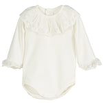 Body Manica Lunga Caldo Cotone con Colletto in Pizzo Neonata Calamaro 19094 - CALAMARO - LuxuryKids